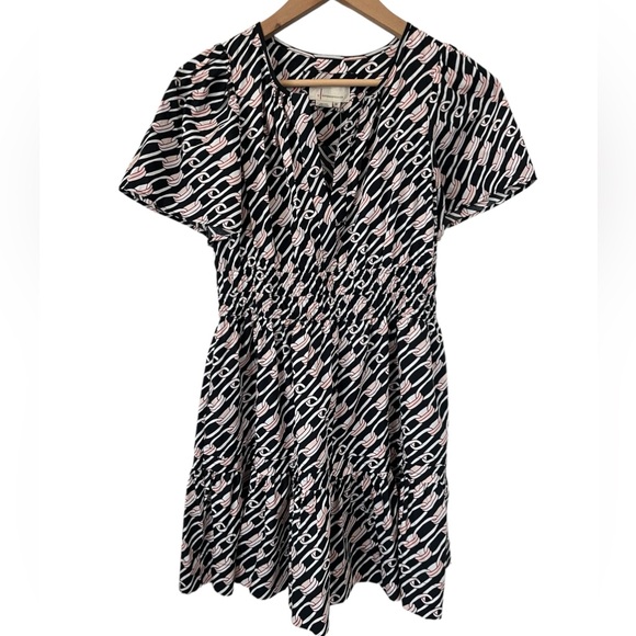 NWT Anthropologie Somerset Mini Dress Size Small  Petite Chain Link Pattern - Picture 4 of 15